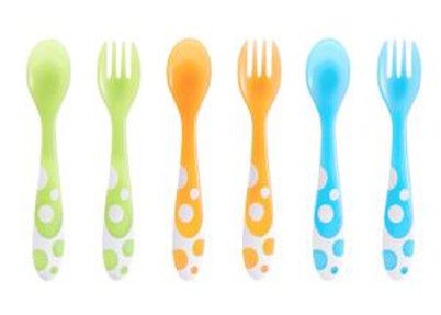 Άνετο πολύχρωμο εύκαμπτο μωρό κουταλιού σιλικόνης