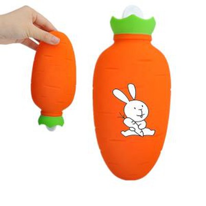 Μίνι τσάντα ζεστού νερού σιλικόνης καρότου με κάλυμμα