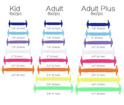 Σιλικόνη No Tie Shoelaces Ελαστικά κορδόνια παπουτσιών για αθλητικά παπούτσια