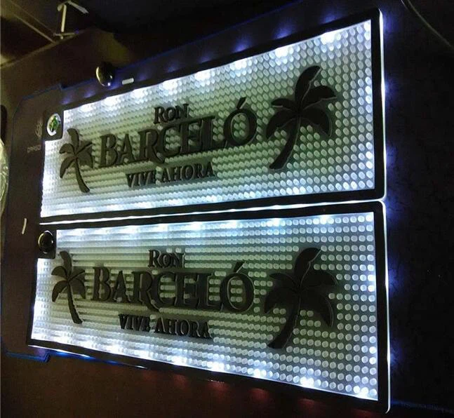 Custom Soft Pvc Led Bar Mats, Bar Mat With Light