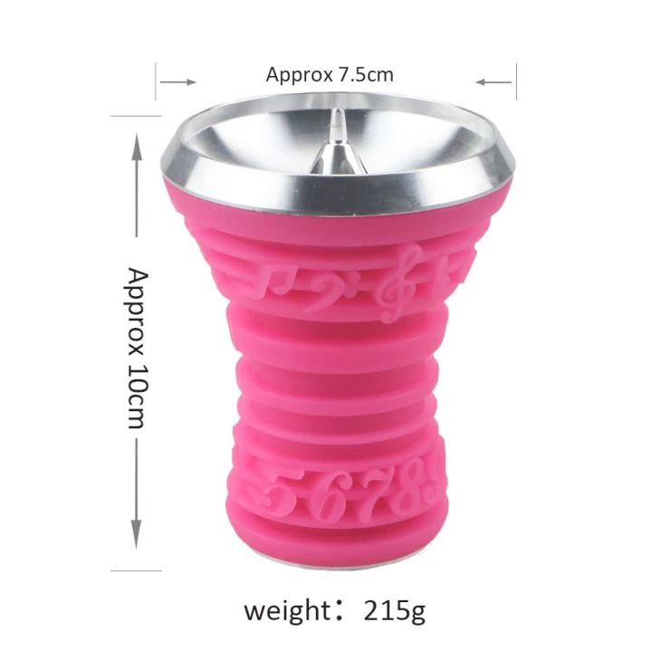 Pink Metal Silicone Shisha Cup