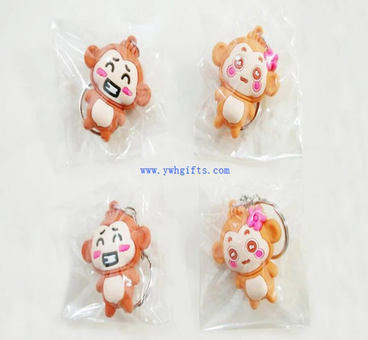 PVC Monkey Doll 3D Doll Keychains