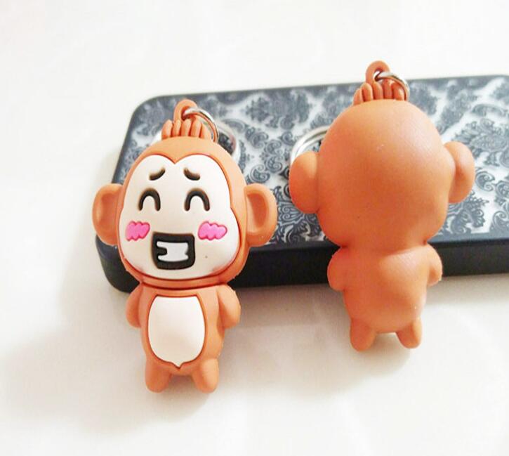PVC Monkey Doll 3D Doll Keychains