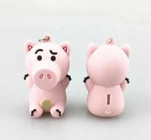 3d Pig Doll Key Chain Ring Lanyard Silicone Pvc Keychain