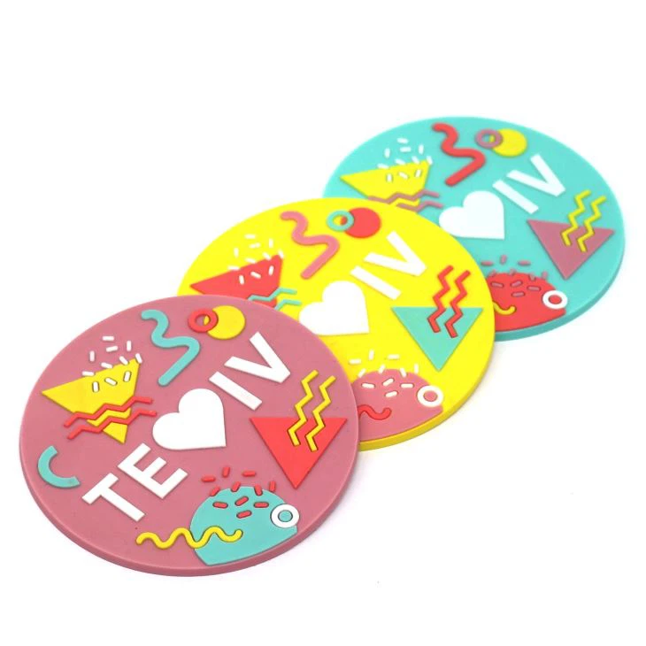 High Quality Custom Food Soft PVC Rubber Coaster