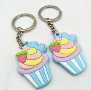 Παγωτό σιλικόνης κλειδί αλυσίδα 3d χαριτωμένο